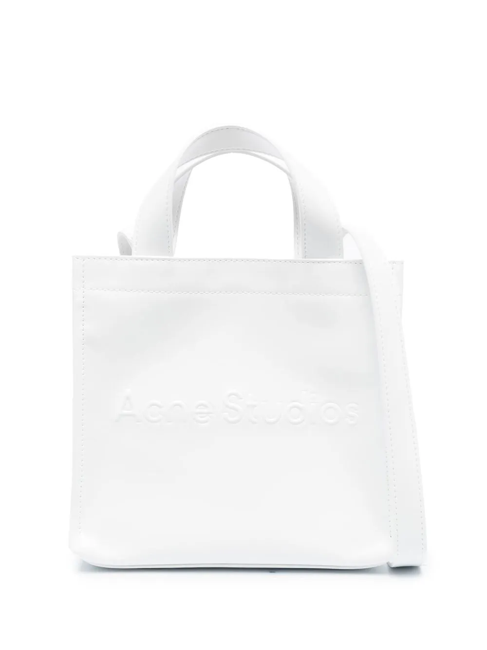 Acne Studios Borsa tote con logo goffrato - Bianco