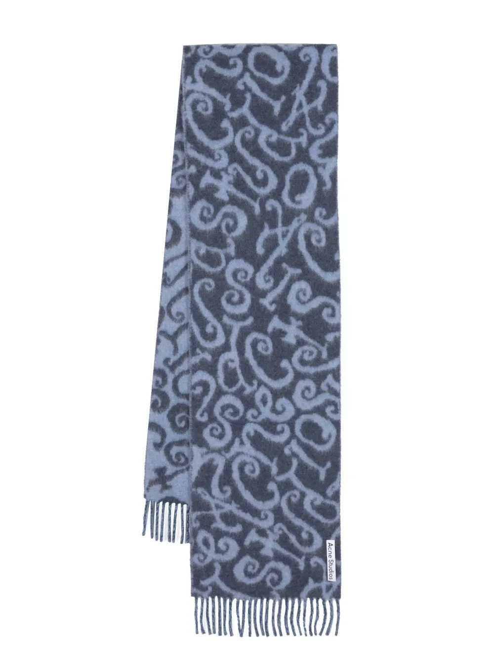 Acne Studios Sciarpa con frange - Blu