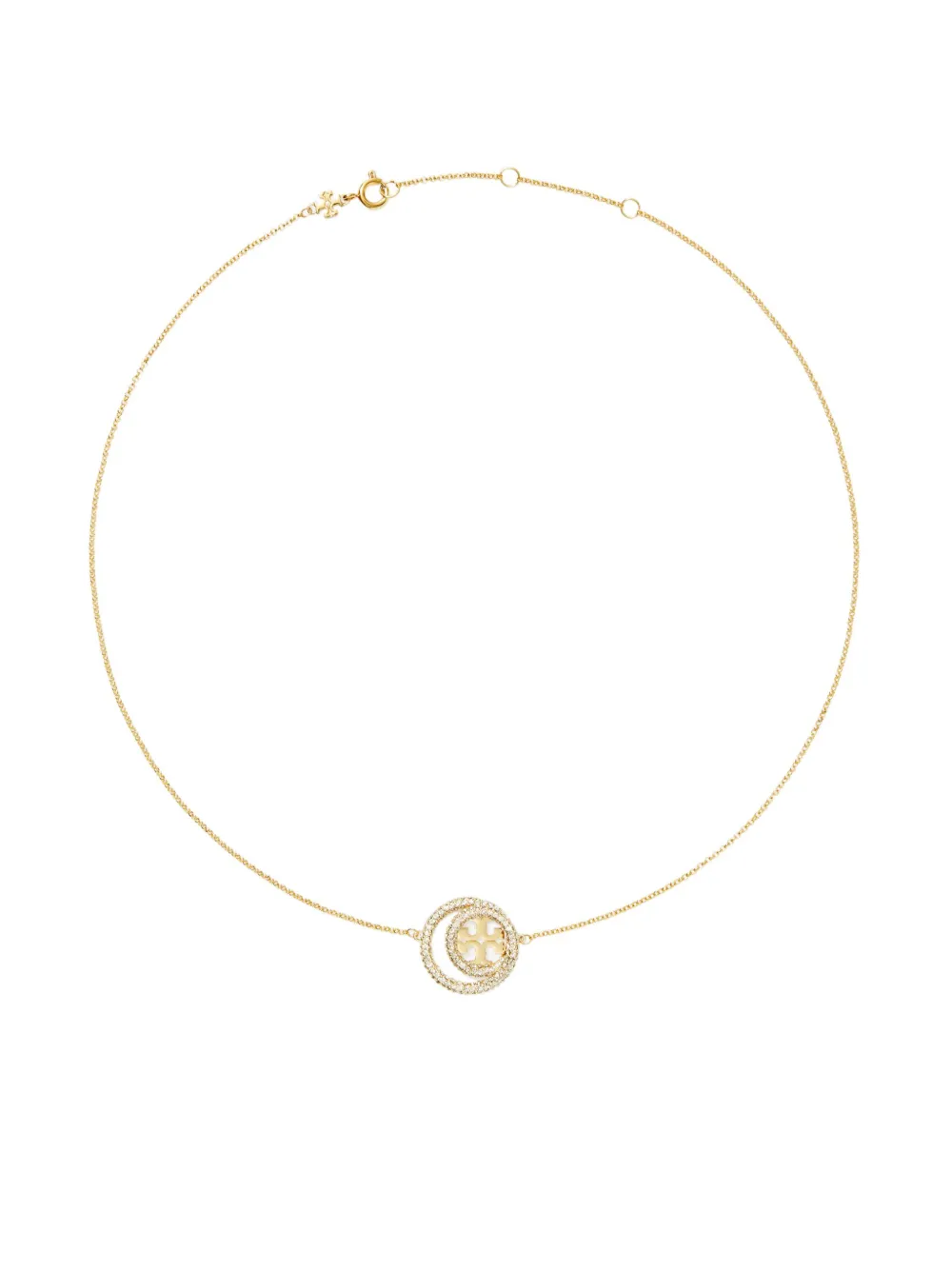 Tory Burch Miller Double Ring pendant necklace - Oro