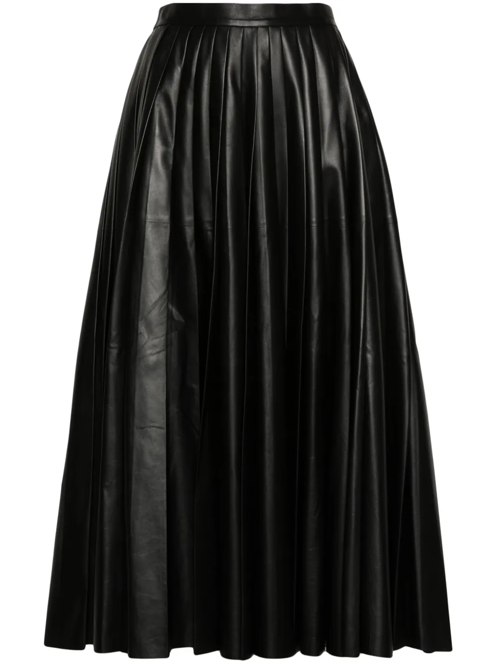 Fabiana Filippi pleated leather skirt - Nero