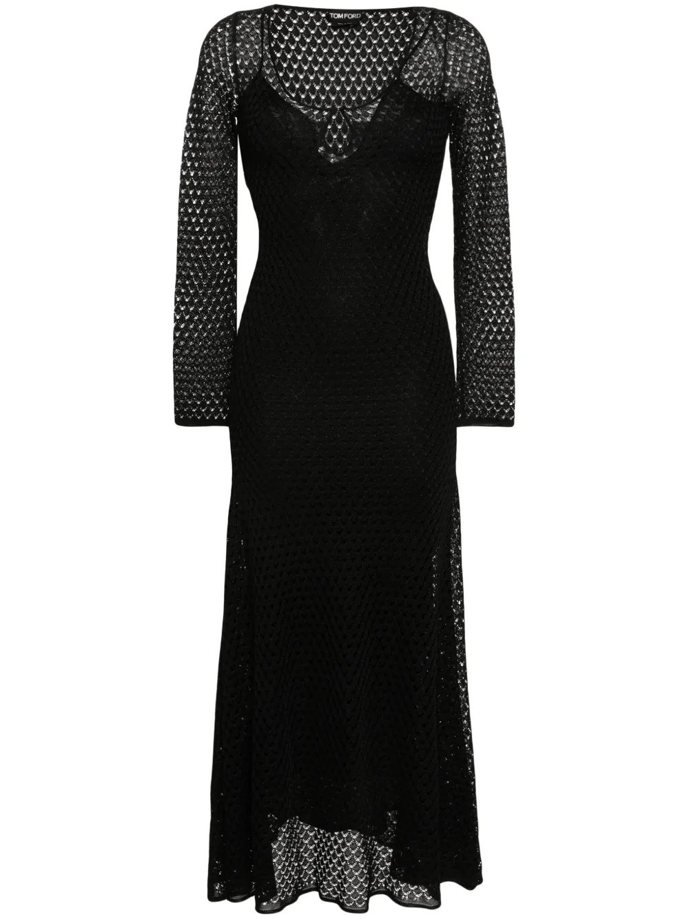 TOM FORD crochet-knit dress - Nero