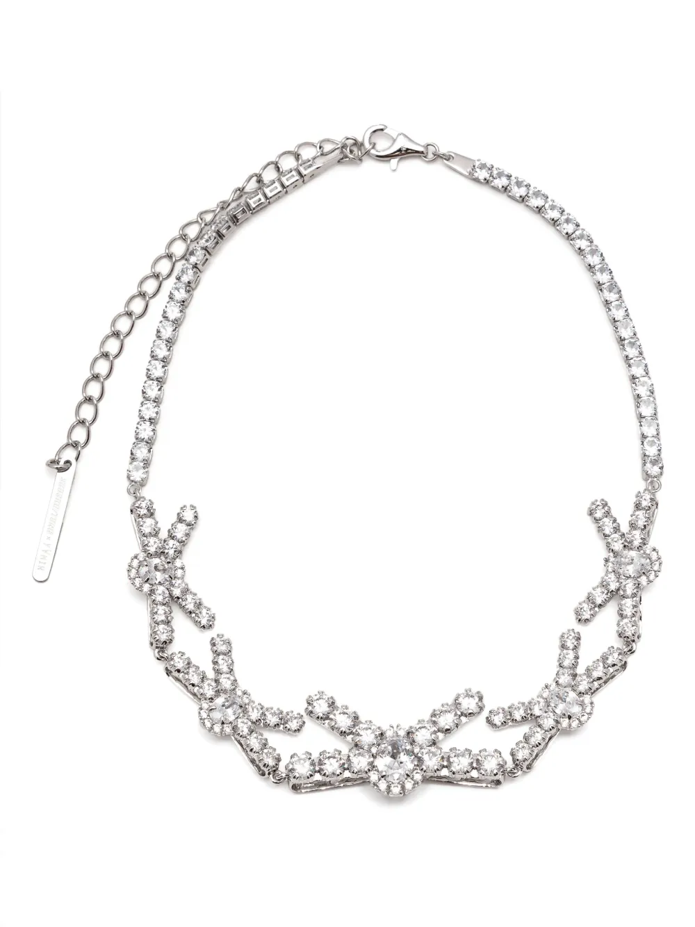SHUSHU/TONG crystal-embellished necklace - Effetto metallizzato