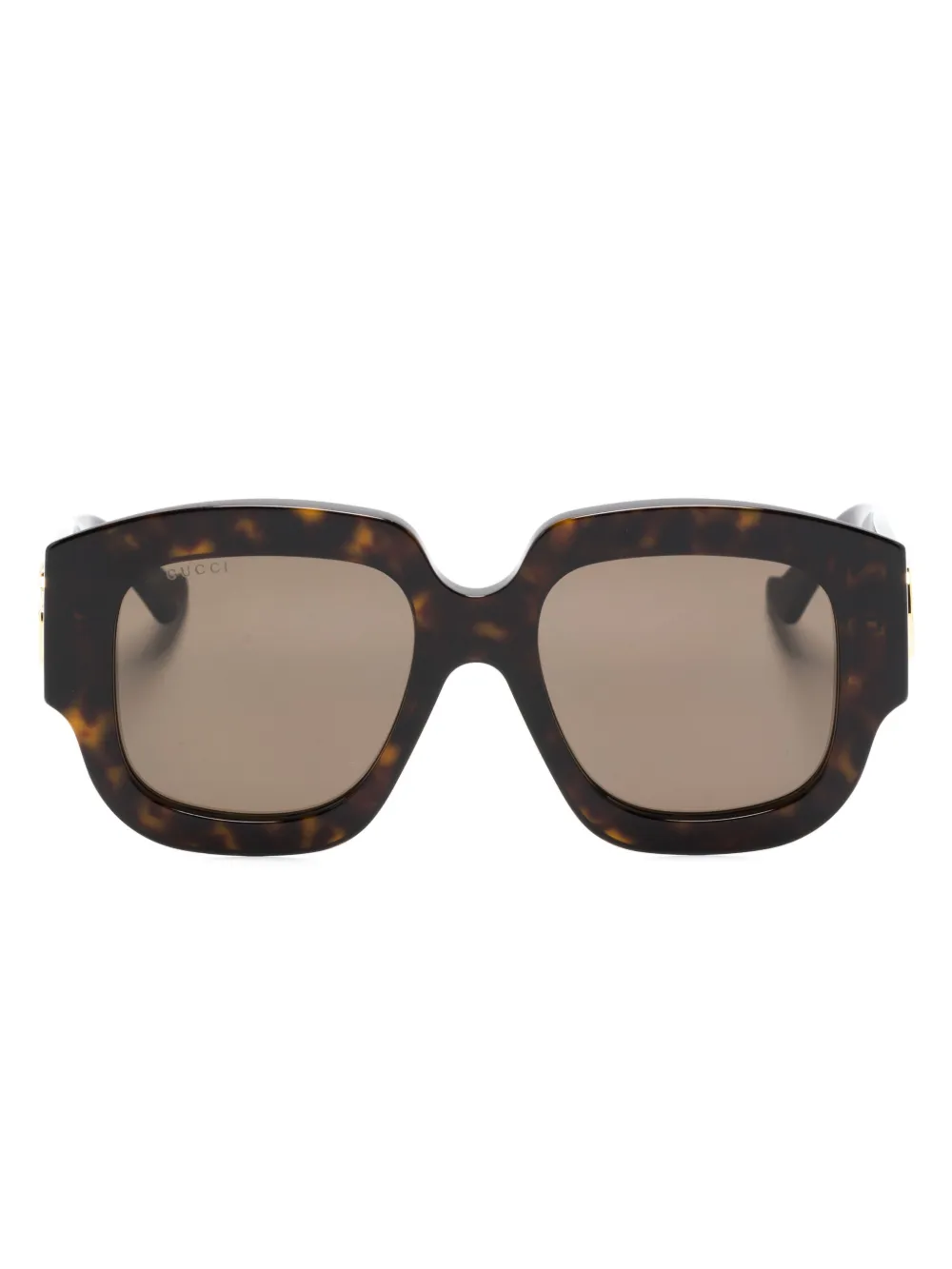 Gucci Eyewear Double G square-frame sunglasses - Marrone