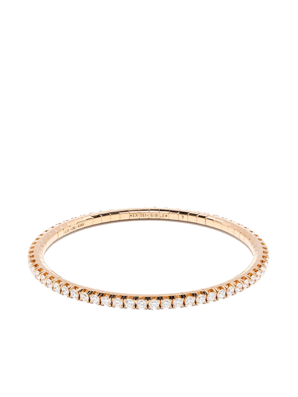Roberto Demeglio 18kt rose gold white diamond extensible bracelet - Rosa