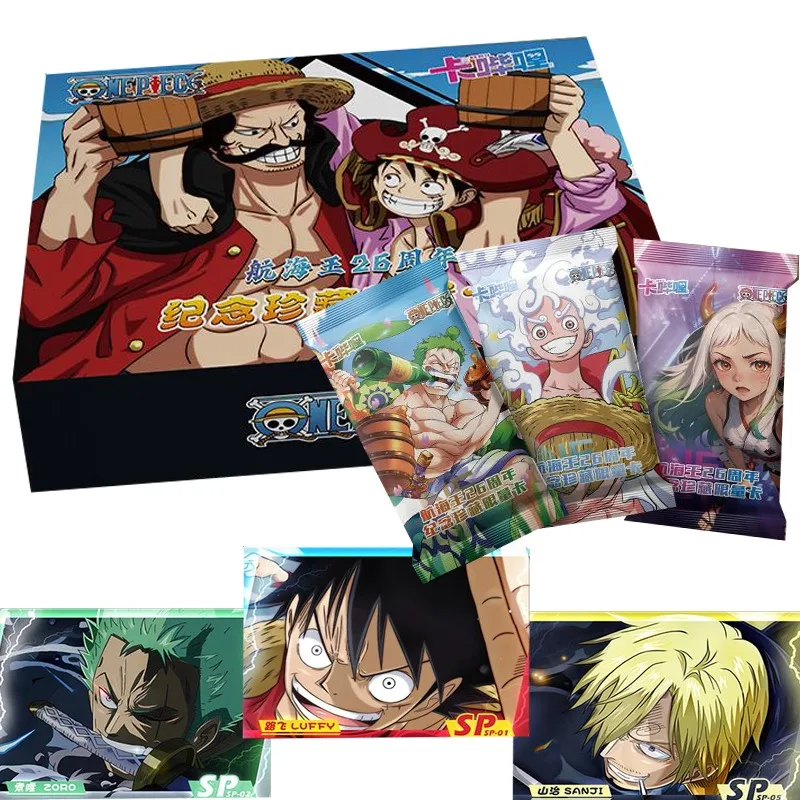 Anime One Piece 26Th Anniversary Cards Monkey D. Rufy Zoro Nami Chopper Franky Rare Collections Cards Game Battle Cards Toys