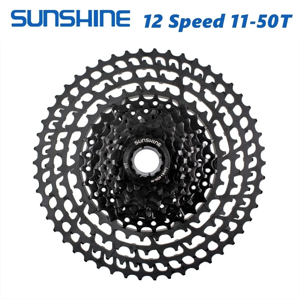 Sunshine Mtb 12 Speed Cassette 11-50T Ultralight 399G Cnc Free Run Mountain Bike Parti Per Xtr Gx Nx