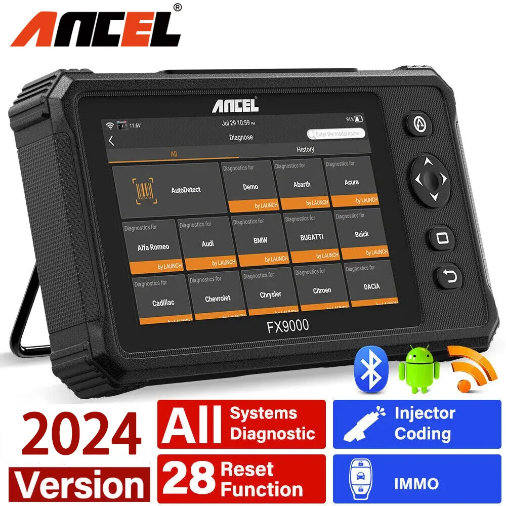 Ancel Fx9000 Automotive Full System Obd2 Scanner Strumento Diagnostico Per Auto Tpms Dpf Afs Bms Immo Oil Reset Obd All System