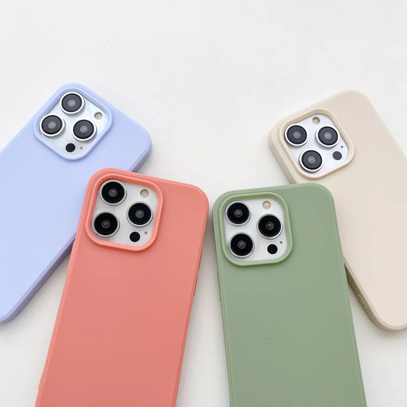 Custodia Morbida Opaca Color Caramella Per Iphone 14 13 12 11 Pro Max 13 14Plus 12Pro 14Promax Cover In Silicone Antiurto Per Iphone 11