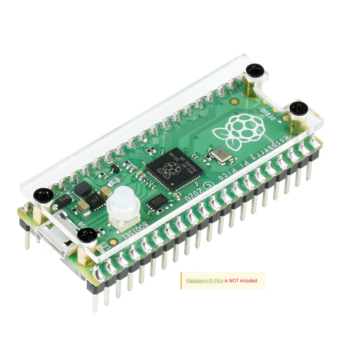 Clear Acrylic Protection Case For Raspberry Pi Pico Raspberry-Pi-Pico-Case