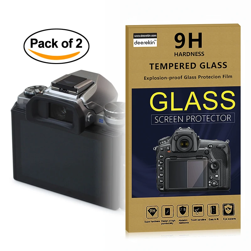 2X Protettore Lcd Di Vetro Autoadesivo Dello Schermo Di 0.25Mm Per Olympus Om-D Iii / Em1/E-M1/Em10 E-M10 Iv Ii Iii/E-M10 Segno Ii