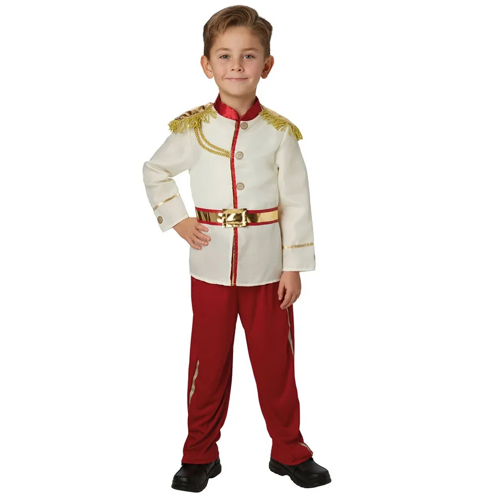 2024 Kids White America Royal Prince Fancy Dress Up Costume Di Halloween Costume Da Cenerentola Prince Per Ragazzi
