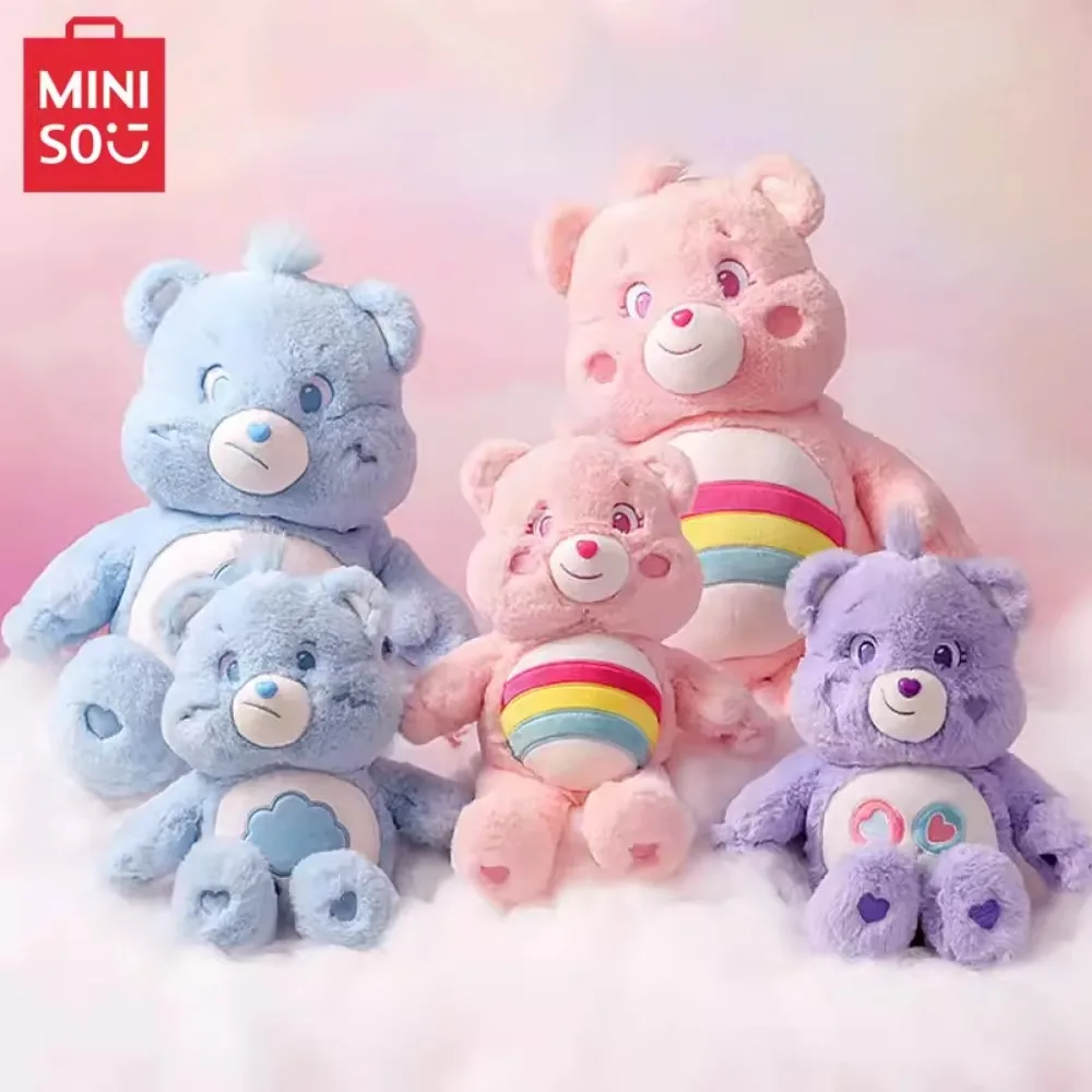 Genuine Miniso "Care Bears" Series Sitting Peluche Morbido E Carino Peluche Love Rainbow Doll Giocattolo Compagno Per Bambini Regalo Di Compleanno