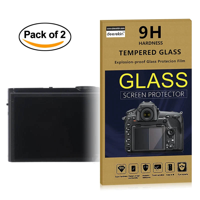 2X Self-Adhesive Glass Lcd Screen Protector W/Top Lcd Per Sony Cyber-Shot Dsc-Rx1/Rx1R/Rx1R Ii/Rx10/Rx10 Ii Iii Iv/Rx10M3