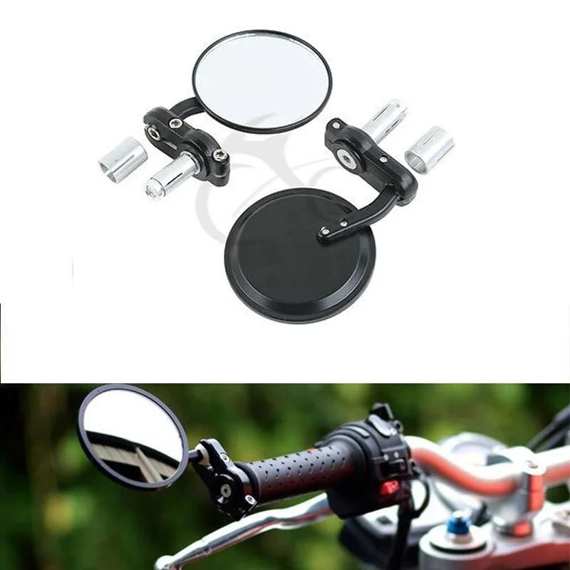 Motorcycle Handlebar Rear View Mirrors 22Mm 7/8'' Black Round Mirrors For Bmw R1100Gs R1100Rt R1150R R1150Rt R1200Gs 2004-2014