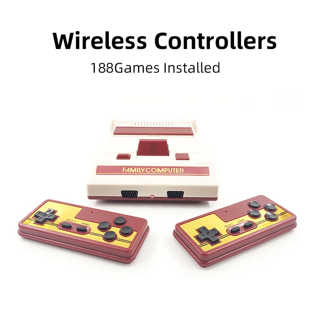 Hb-102 2.4G Batteria Al Litio Wireless Red And White Machine Fc8-Bit Hd Tv Game Machine Nes Retro 188 Game Card Uscita Hdmi/Av Dua