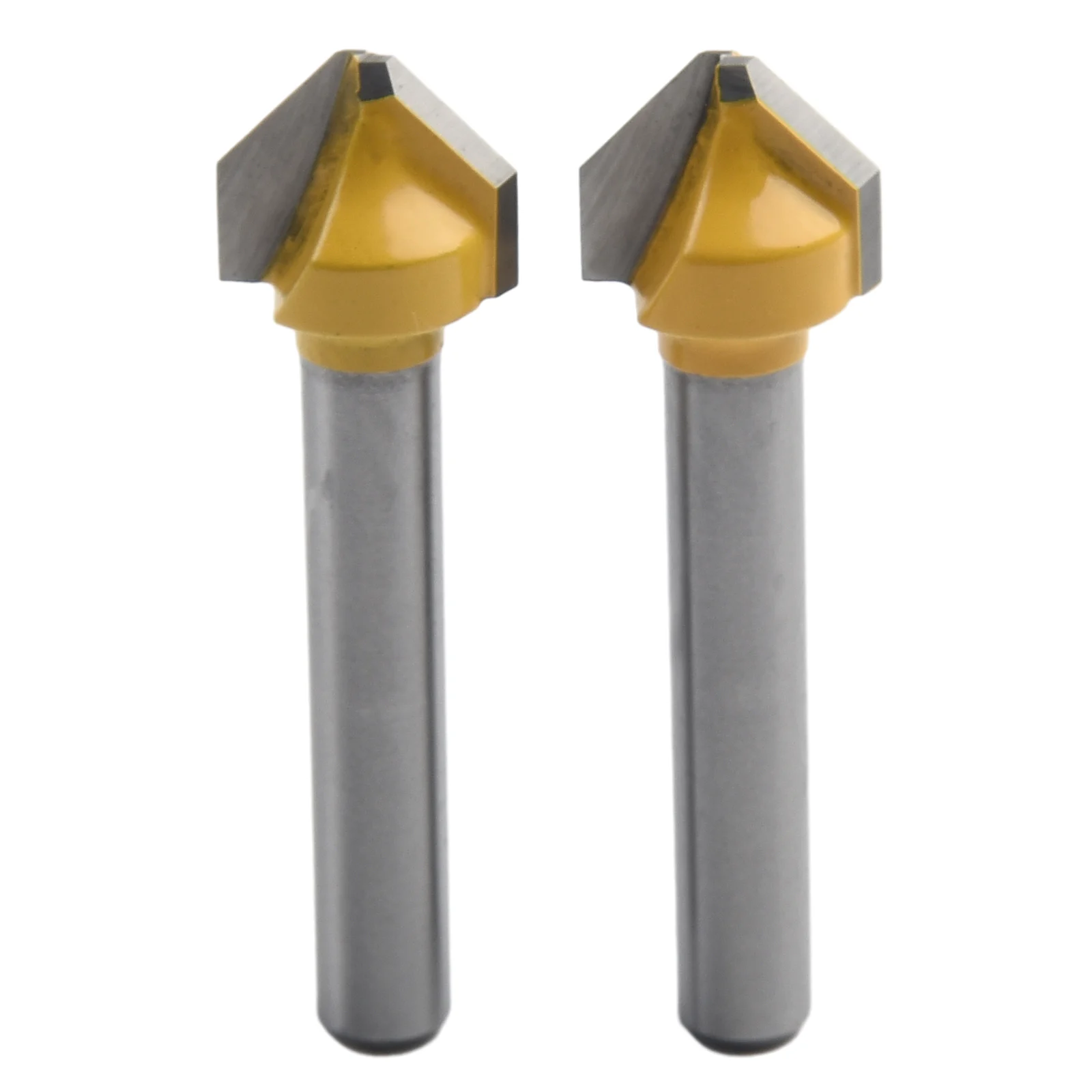1/2 Pz 90 Gradi A Forma Di V Router Bit 6Mm Gambo Incisione Fresa Per Acrilico Mdf Pvc Incisione Smusso Strumenti Per La Lavorazione Del Legno