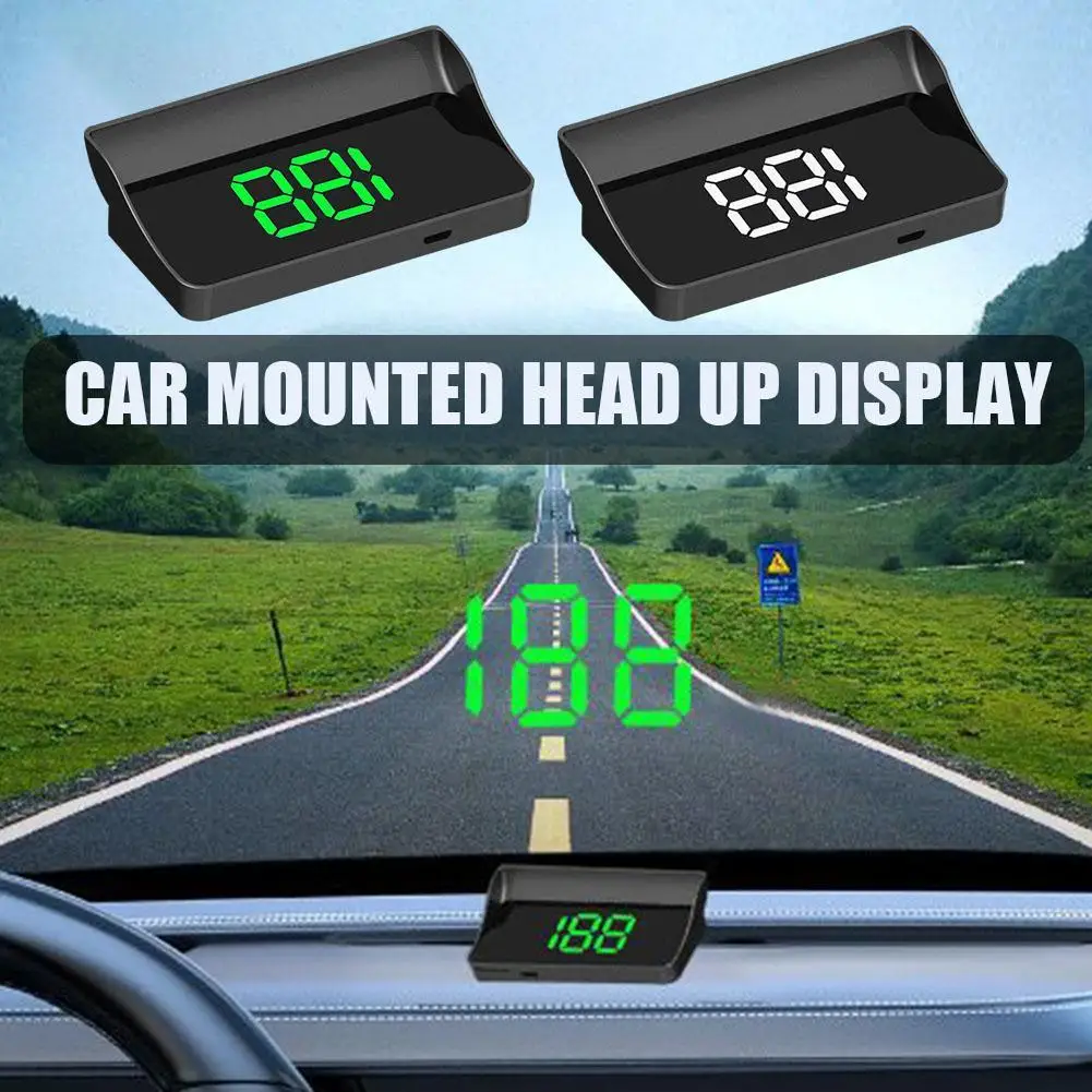 Head Up Display Gps Hud Tachimetro Digitale Plug And Play Per Tutte Le Auto Big Font Kmh Proiettore Per Parabrezza Accessori Per Auto