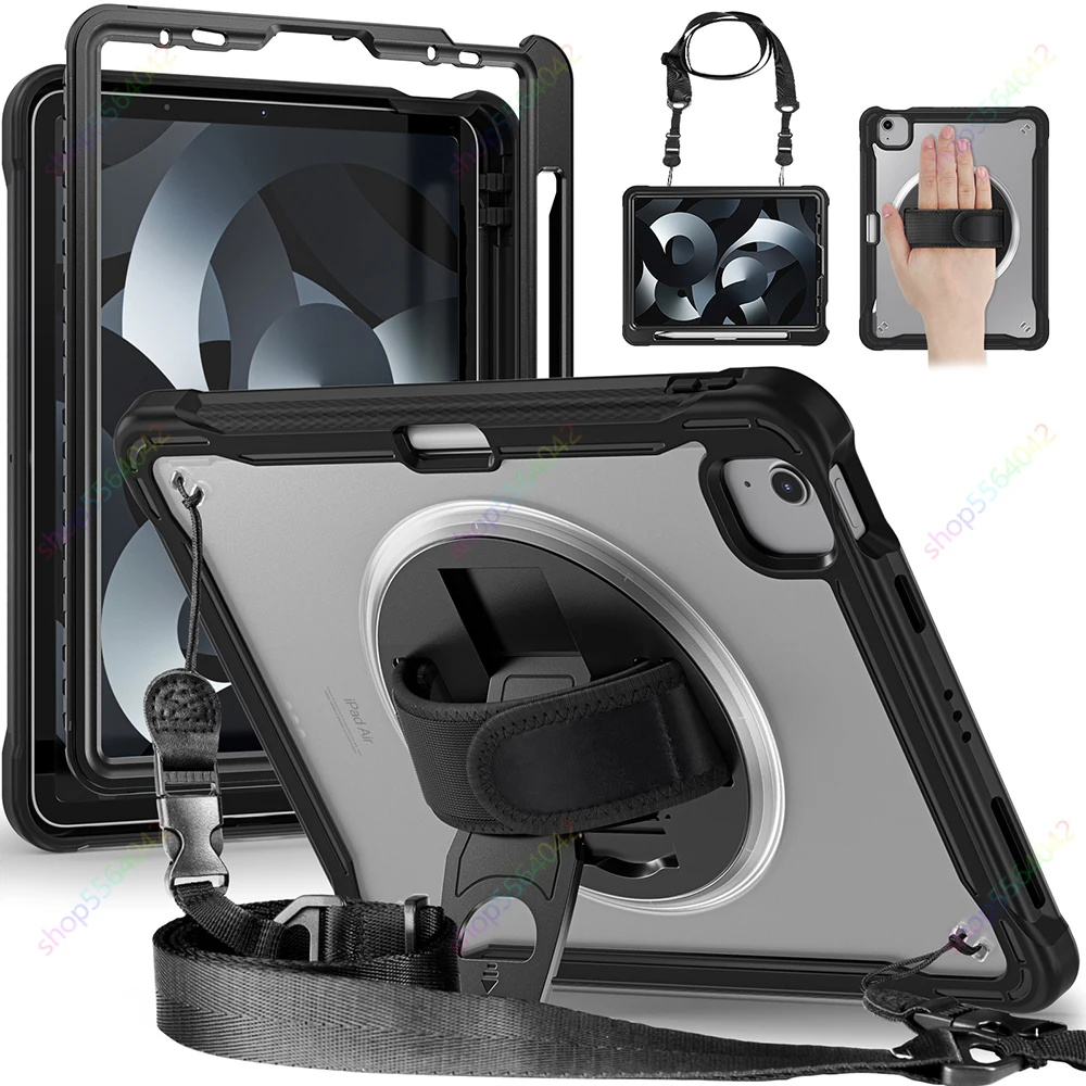 Custodia Con Tracolla Per Ipad Pro 12.9 6Th/5Th/4Th Generation 2022 2021 2020 Cover Antiurto Per Pc In Silicone Per Ipad Pro 11