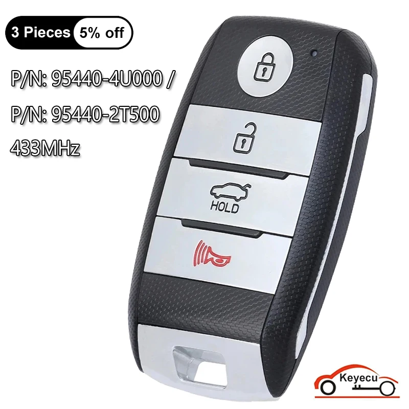 Keyecu 4 Pulsanti 433Mhz Pcf7952 Chip Per Kia Optima 2014 2015 Auto Smart Prox Remote Key Fob Sy5Xmfna433 Muslimah