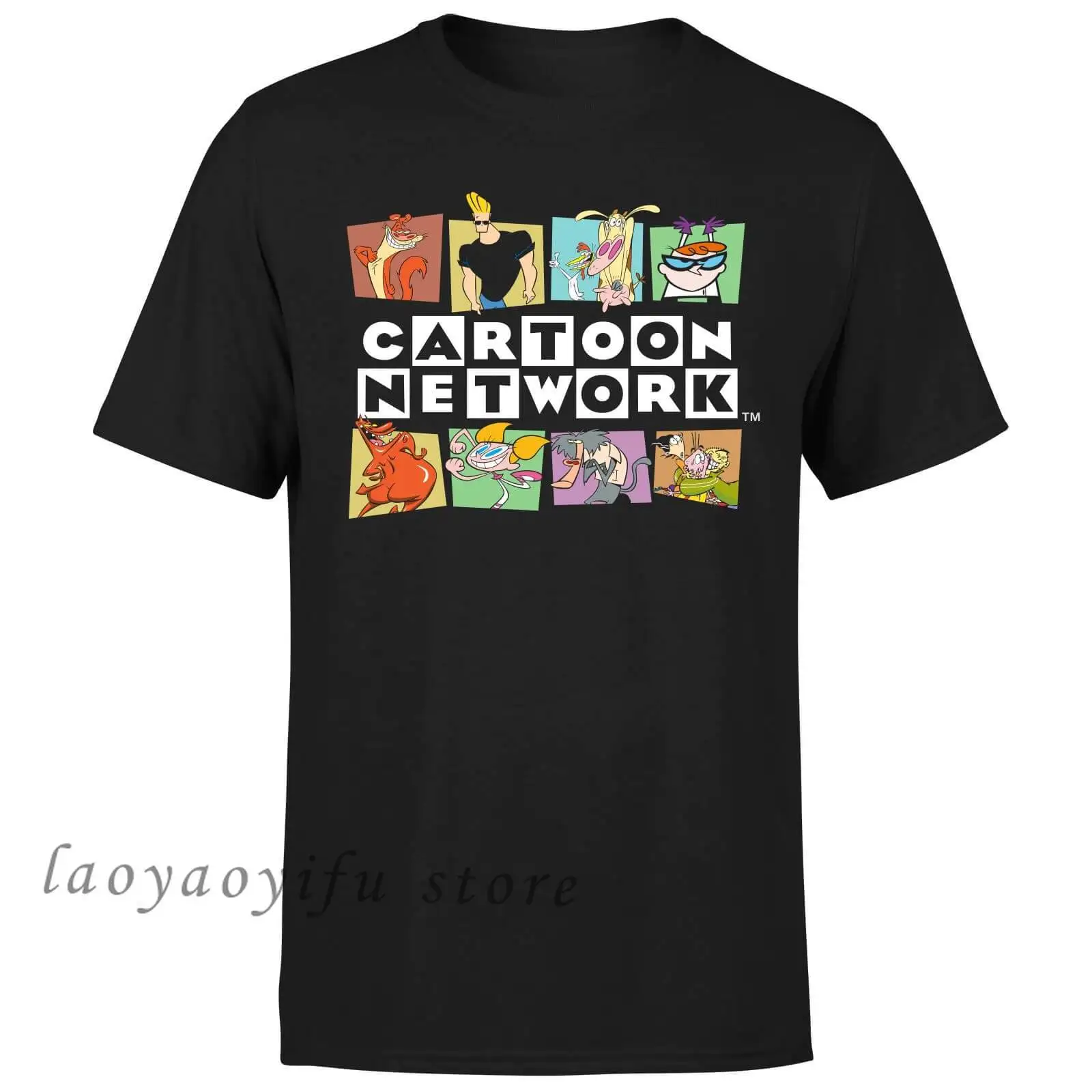 Maglietta Uomo Kawaii Anime Shirt Printi Manica Corta Tee Trend Cartoon Network Logo Personaggi Graphic Tshirt Ropa Hombre Camisetas