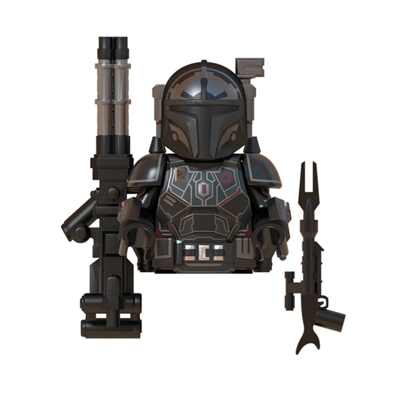 Mandalorian Building Blocks Jango Boba Fett Grogu Baby Yoda Pre Vizsla Bo-Katan Din Djarin Sabine Wren Brick Figure Toy