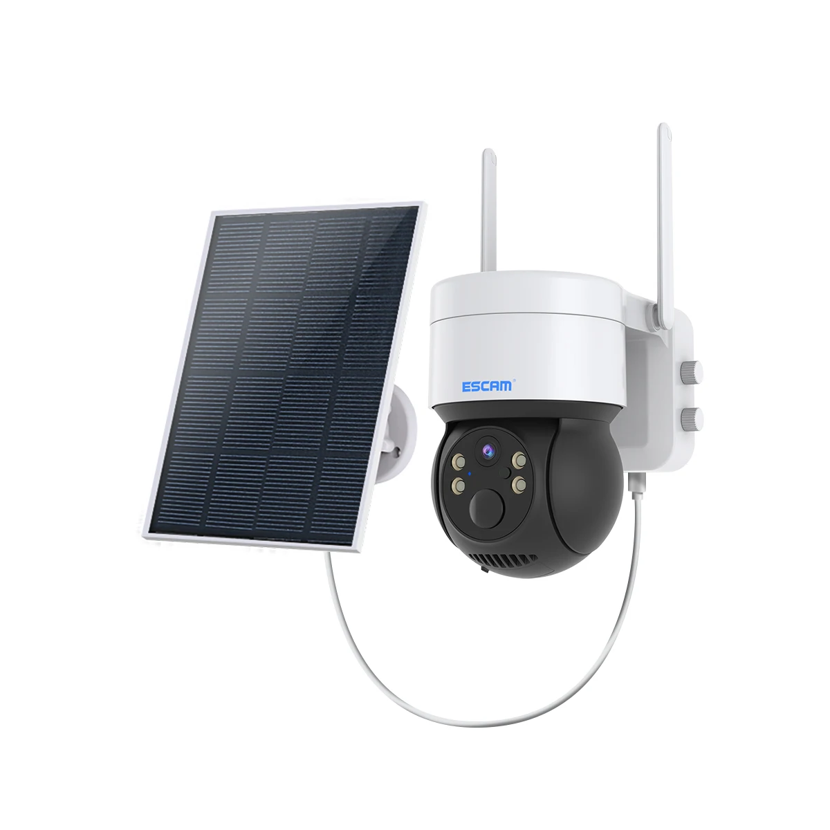 Escam Qf170 2Mp 1080P Icsee App Solar Power Wireless Ptz Ip Dome Camera Full Color Night Vision Home Security Cctv Monitor