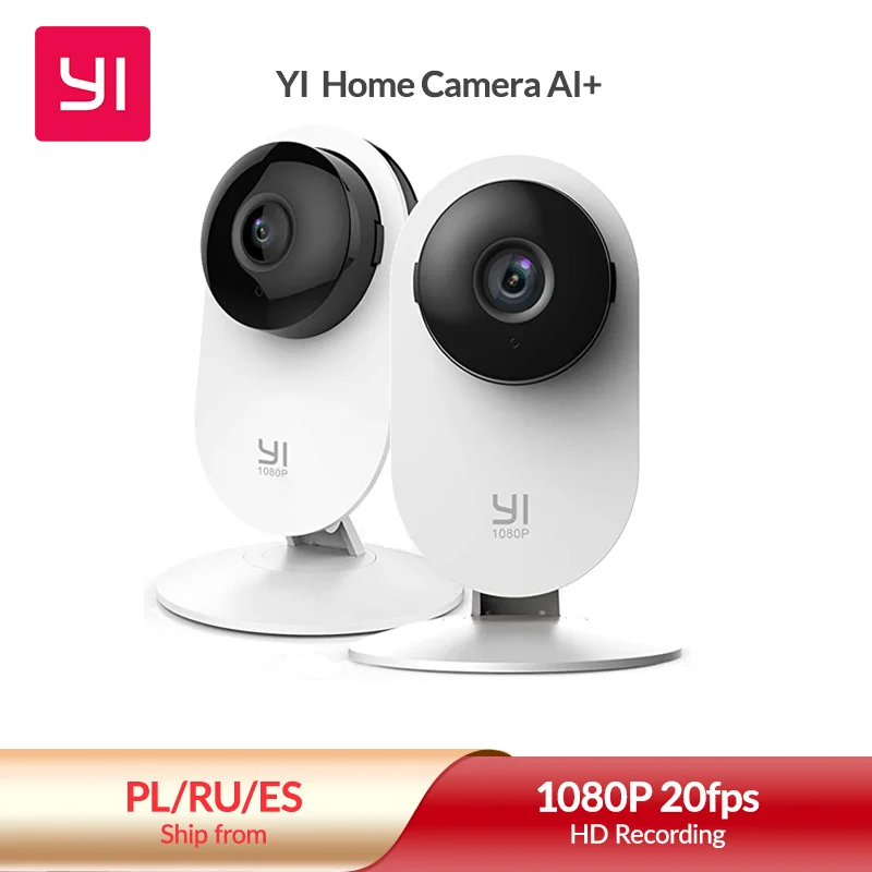 Yi 2Pcs Home 1080P Camera Kit Color Video Nanny Mini Sorveglianza Con Wifi Security Ip Pet Cam Fhd