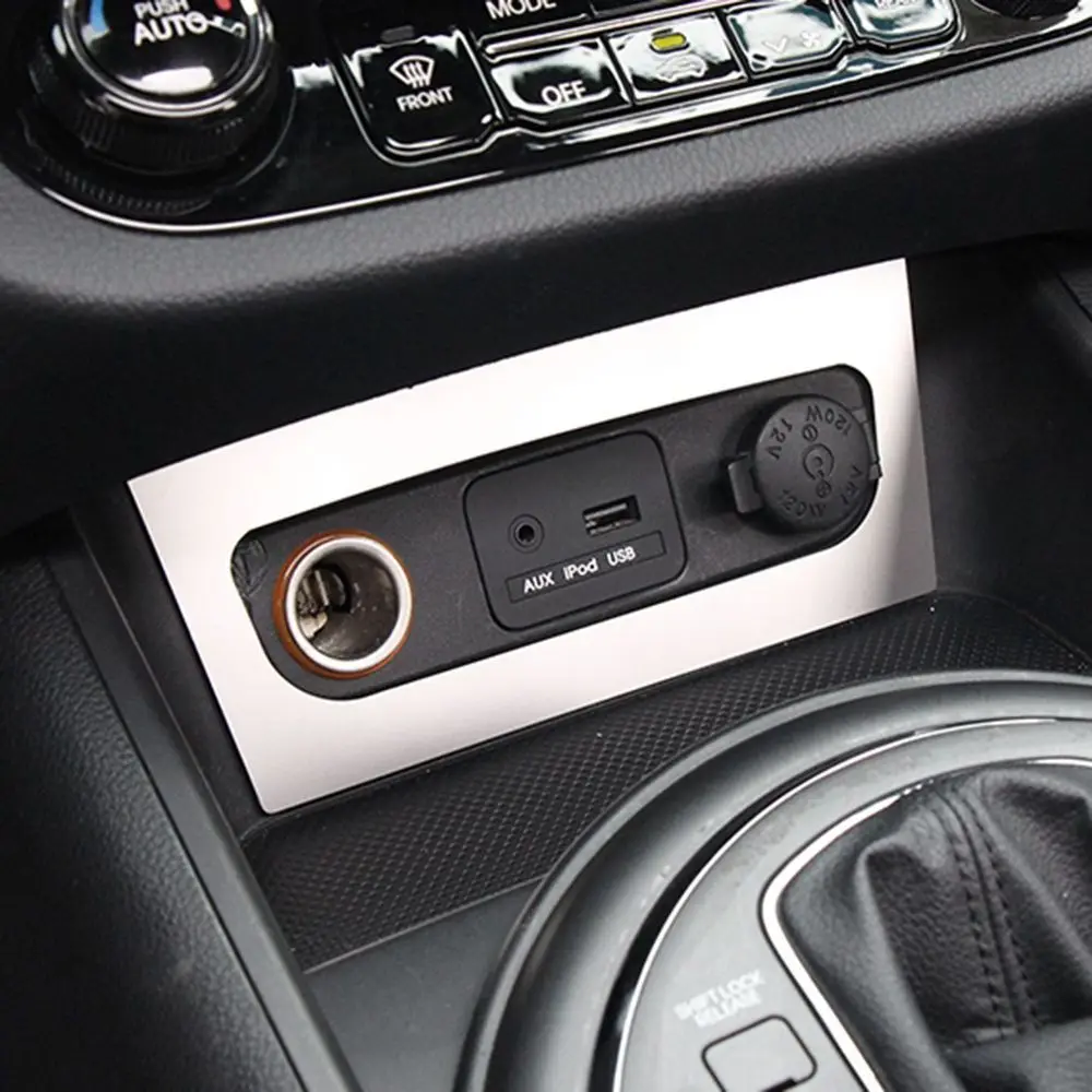 Car Styling Usb Lighter Panel Bezel Cover Guarnire Per Kia Sportage 2011 2012 2013 2014 2015 Accessori