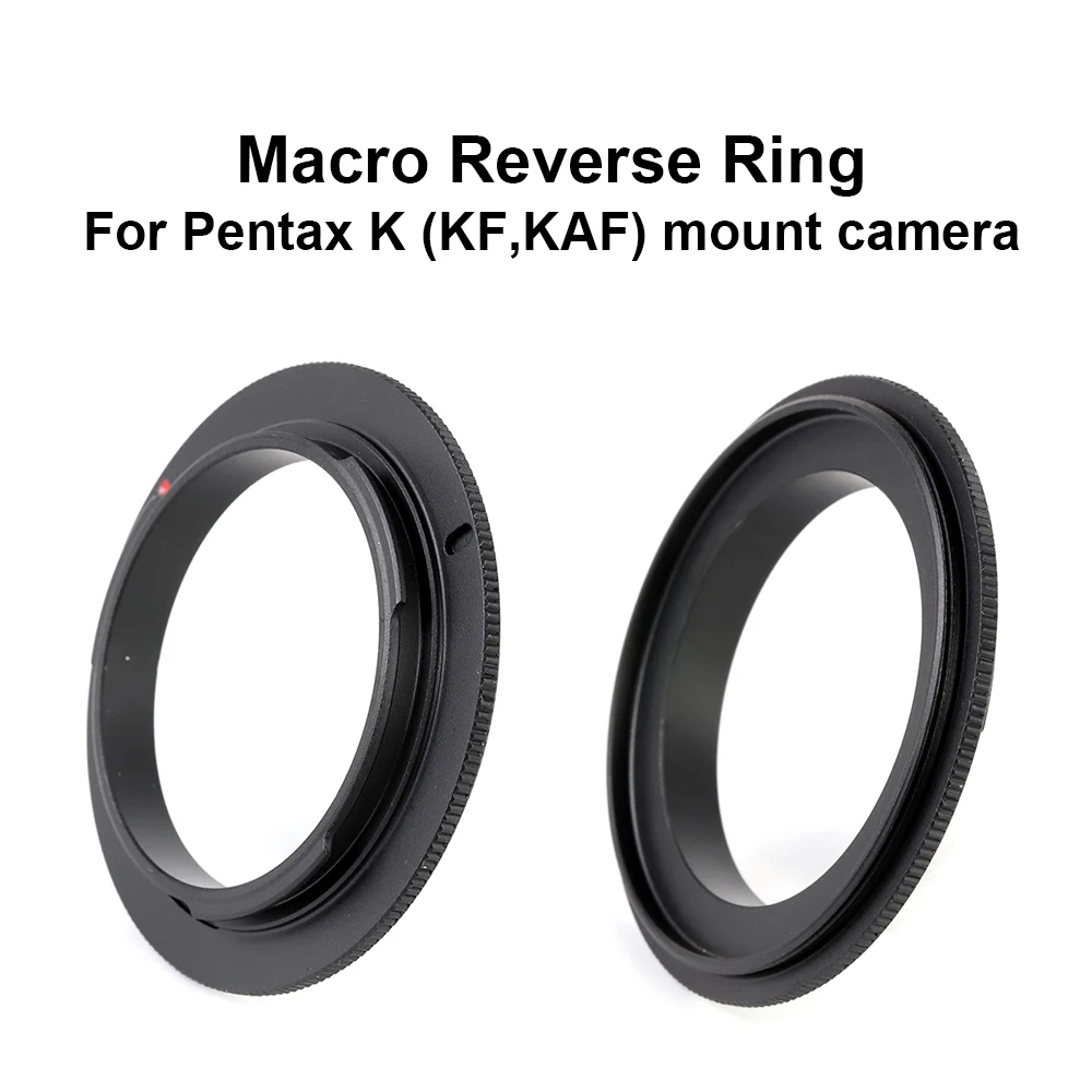 Per Pentax K Mount Macro Reverse Adapter Ring 49/ 52/ 55/ 58/ 62/ 67/ 72/ 77Mm Per Pentax K Mount Camera K-1 K-3 K-5 K-50 K-30