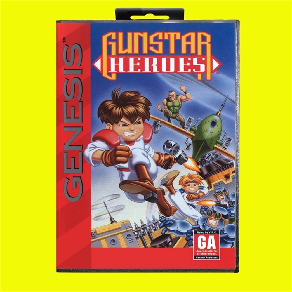 Nuovo Arrivo Gunstar Heroes Cartuccia 16 Bit Md Game Card Con Scatola Al Dettaglio Per Sega Mega Drive