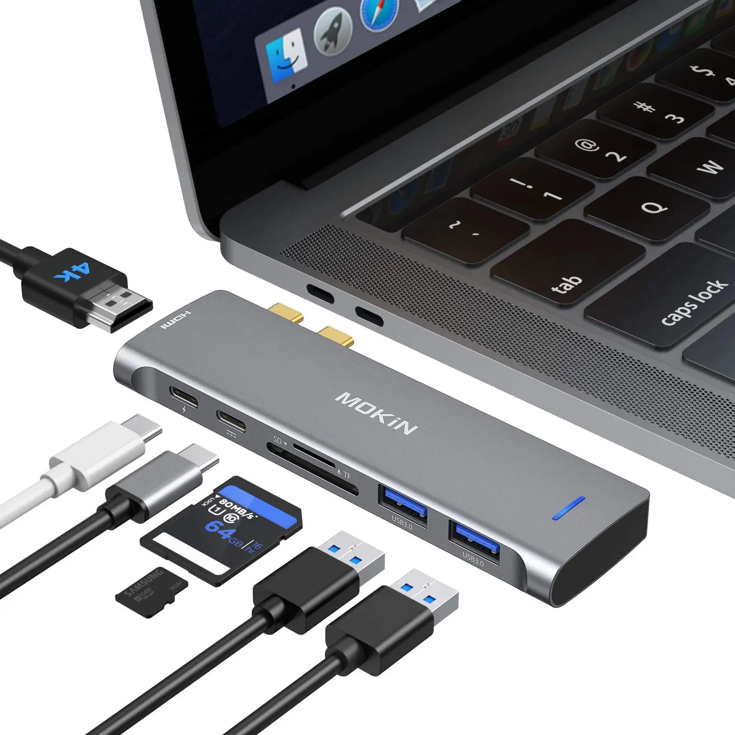 Adattatore Usb C Per Macbook Pro 2022 2021 2020, Adattatore Usb Macbook Pro, Accessori Macbook Pro 7 In 2 Per Macbook Pro/Air M1M2