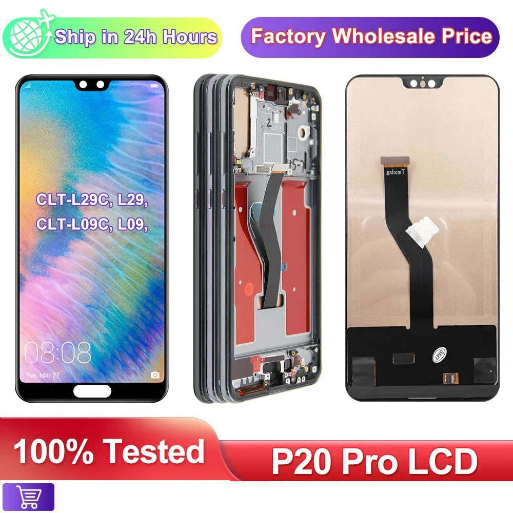 Display Tft Per Huawei P20 Pro Lcd Touch Screen Digitizer Assembly P20 Pro Display Con Cornice 6.1 "Per Schermo Huawei P20 Pro