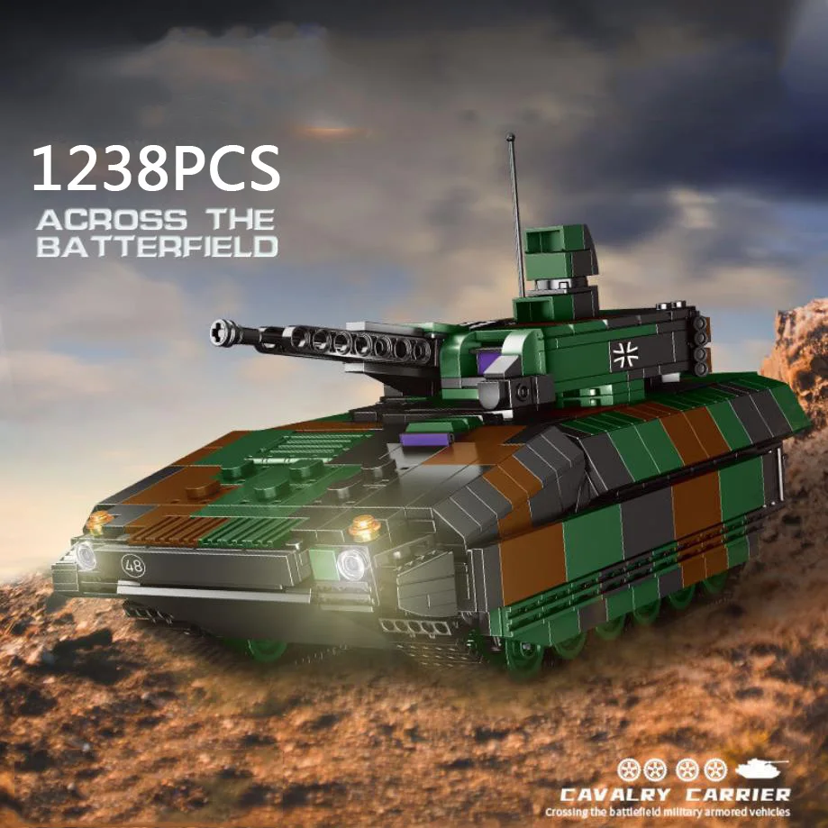 1:30 Scala Militare Germania Marder Fanteria Combattimento Veicolo Armato Building Block Ww2 Army Force Mattoncini Giocattoli