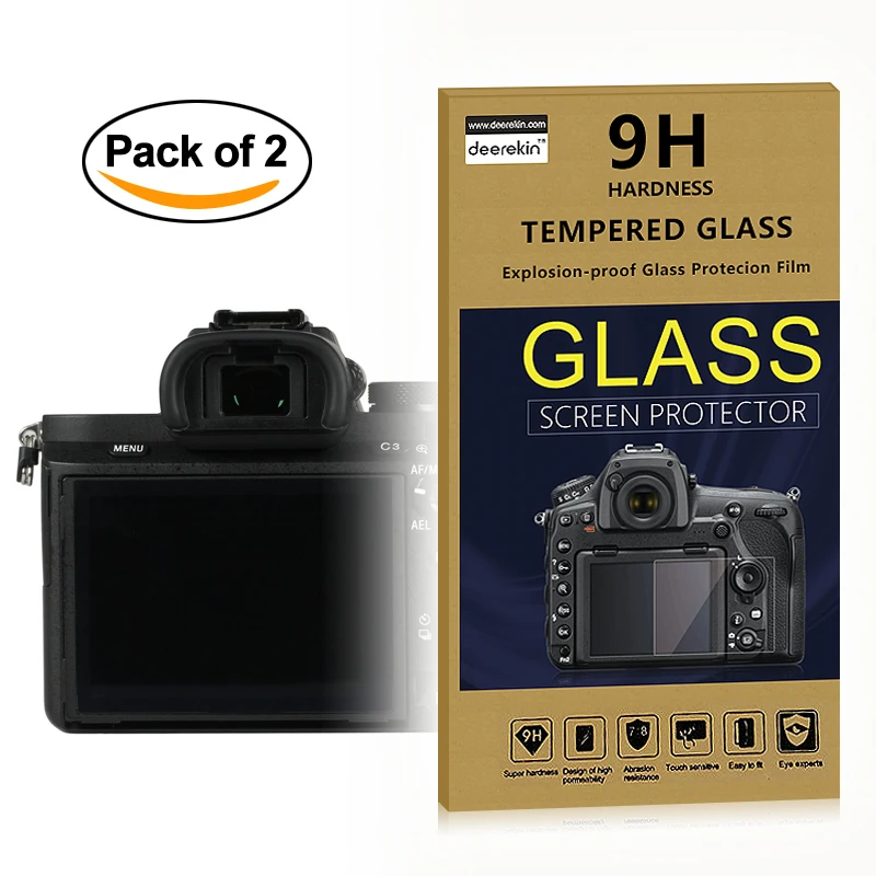 2X Proteggi Schermo Lcd In Vetro Autoadesivo Da 0.25Mm Per Sony Alpha A1 A9 A9Ii A7C / A7 Ii / A7S Ii / A7R Iv Ii Iii / A7 Mark Iii