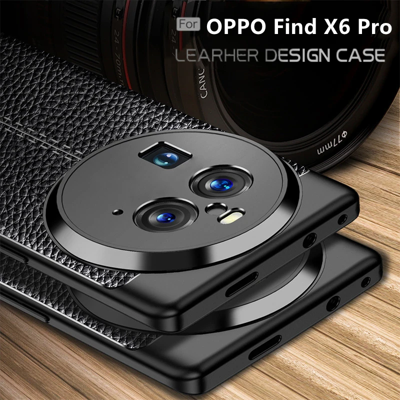 Per Oppo Find X6 Pro Custodia Cover Oppo Find X6 Pro New Phone Bumper Back Antiurto Soft Tpu Leather Fundas Oppo Find X6 Pro Cover