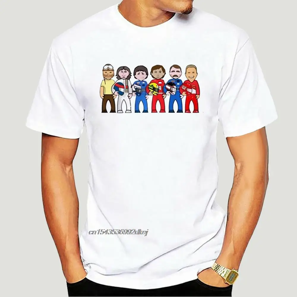 Legends Da Uomo John Manuel Fangio Michael Schumacher Ayrton Senna Apache Prost Nigel Mansell T-Shirt Tee Euro Size Sbz222 1863A