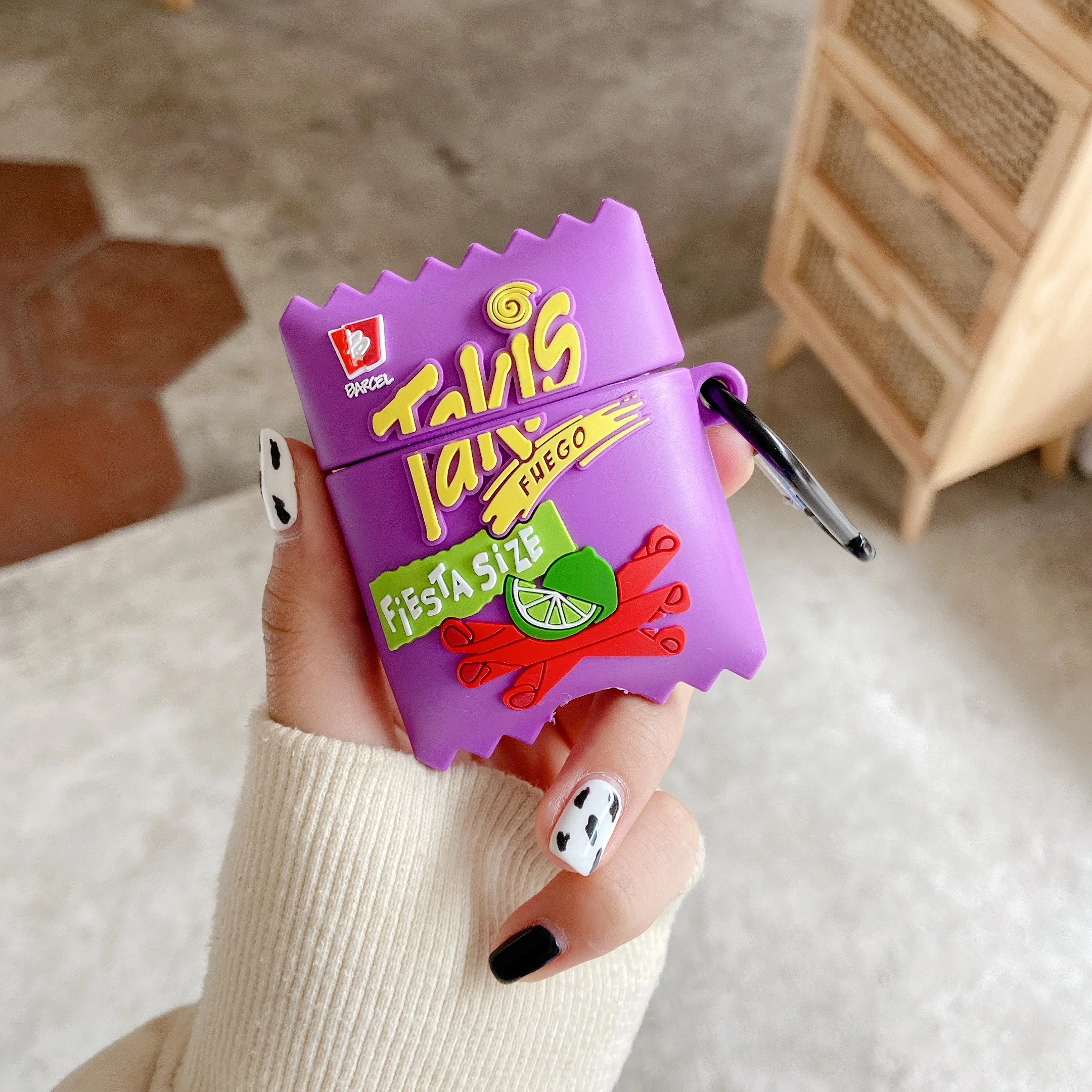 Custodia Per Auricolari Con Patatine Fritte Per Airpods 1 2 Pro Takis Fuego Chips Box Accessori Per Auricolari Bluetooth Senza Fili In Silicone Morbid