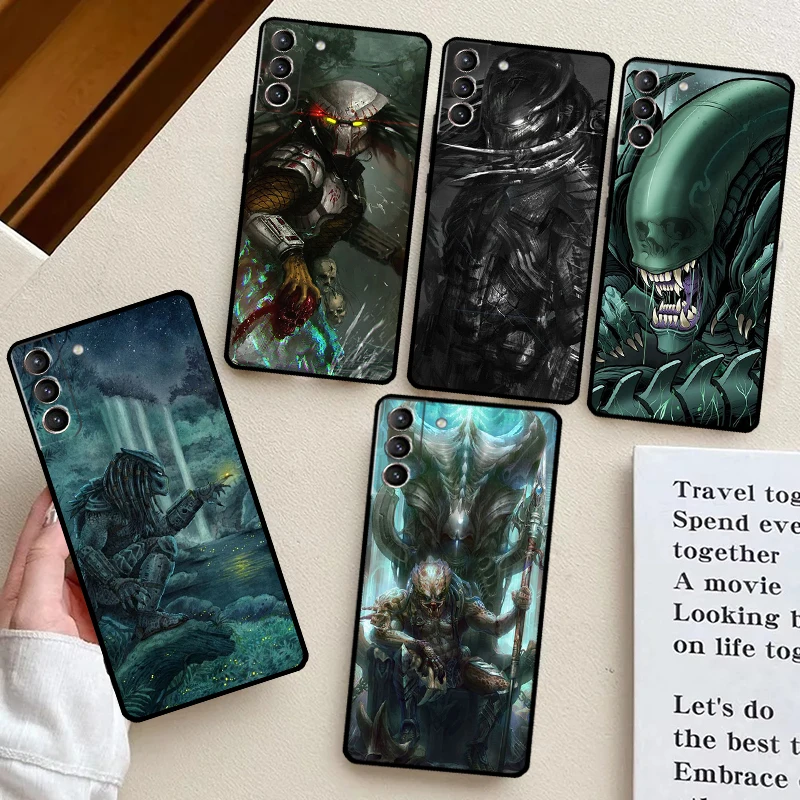 Custodia Per Telefono Alien Vs Predator Per Samsung Galaxy S24 Ultra S23 S22 Plus S21 S20 Fe S8 S9 S10 Note 10 20 Cover