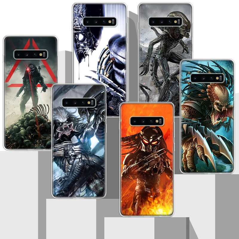 Custodia Morbida In Silicone Verniciato Alien Vs Predator Per Samsung Galaxy S24 S23 S22 Ultra S21 S20 Fe S10 Plus S10E S9 S8 + Cover