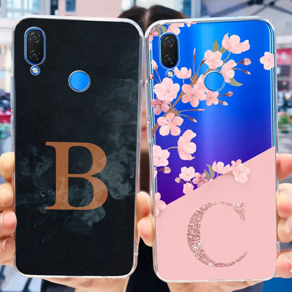 Per Huawei Nova 3I Case Ine-Lx1R Ine-Lx2 Ine-Lx2R Cover In Silicone Cute Abc Lettere Iniziali Paraurti Trasparente Per Huawei Nova 5T Fundas