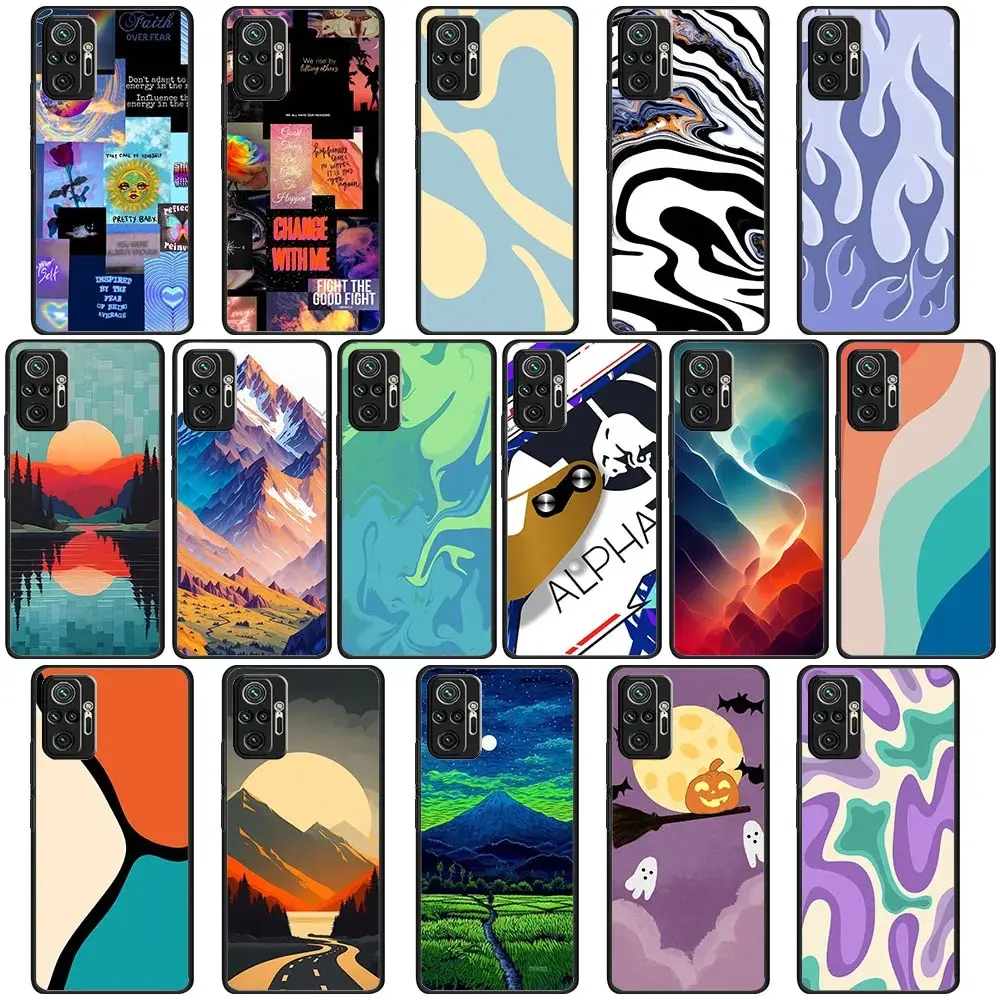 Kt-14 Custodia In Silicone Van Gogh Per Xiaomi Mi Redmi Note S2 10 10S 10T 11 11S A3 9T Poco C40 Pro M