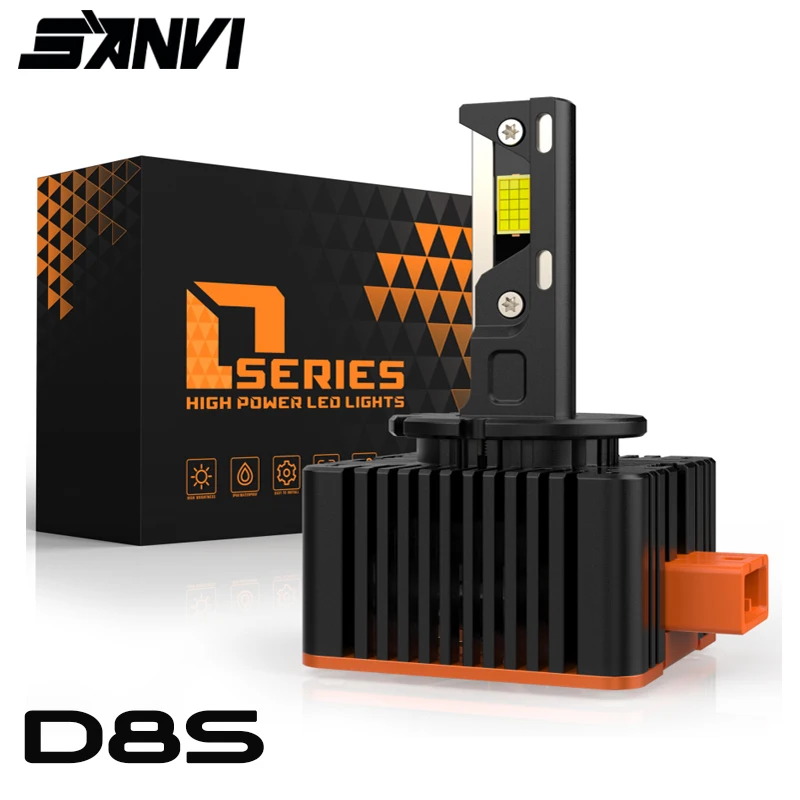 30Pcs Aggiornamento Chip Led D8S D8R Faro Led D1S D2S D3S D5S D8S D2R D3R D8R Luci Allo Xeno Turbo Plug And Play Luci A Led Per Auto