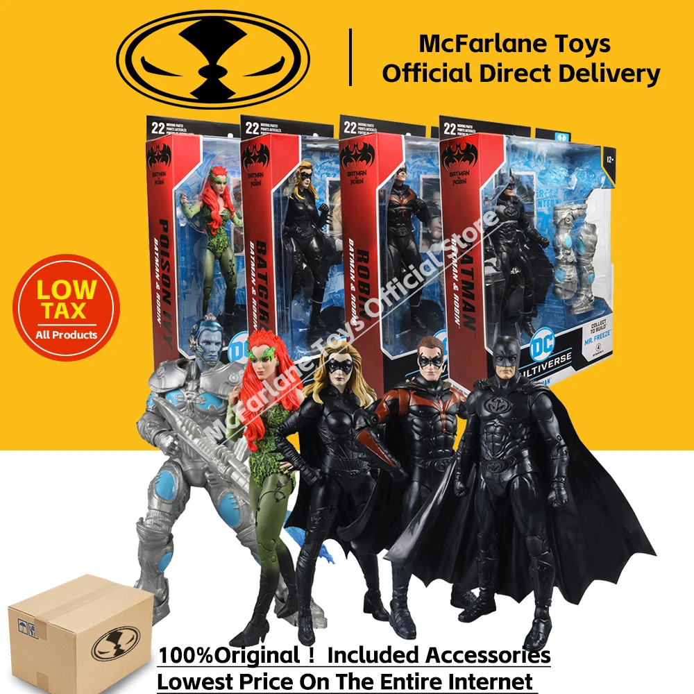 Mcfarlane Toys Batman Vs Robin Wave Figures Bat Girl Poison Vine Girl 18Cm Action Figures Garage Kit Model