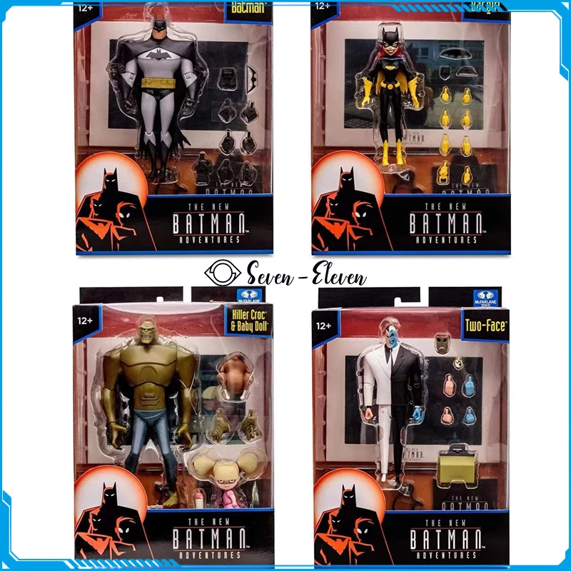 Mcfarlane Wave 1 The New Batman Adventures Toys Crocodile Man Two-Face Batgirl Killer Croc Baby Doll Anime Action Figure Model