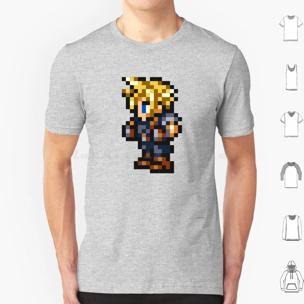 Cloud Sprite T Shirt Uomo Donna Bambini 6Xl Final Fantasy Record Keeper Ffrk Ff7 Vii Sprite Sprites Pixel 8 Bit 8Bit 8 Bit Retro