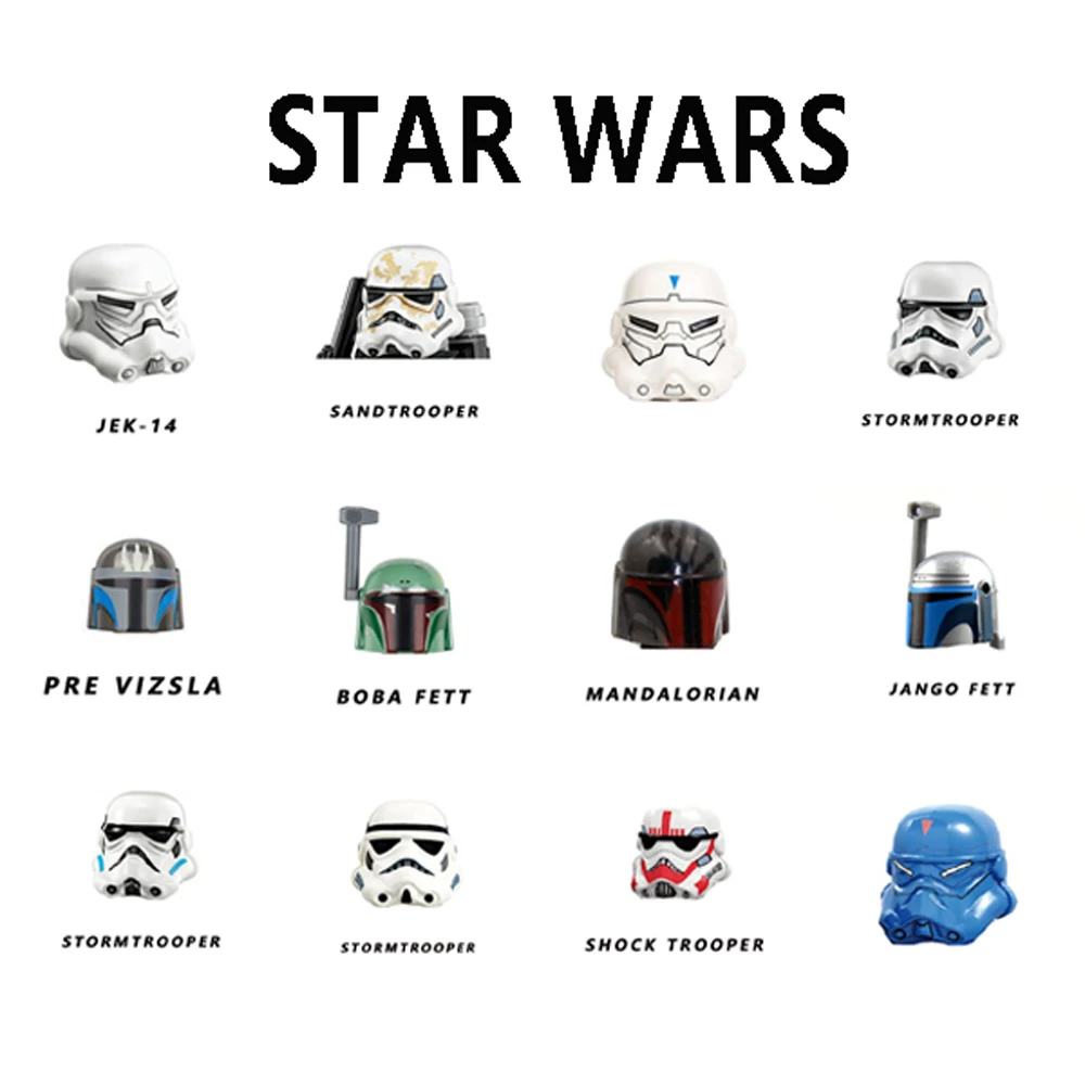 Pg601-614 Building Blocks Stormtrooper Series Bricks Jek-14 Figures Jango Mini Figurines Boba Fett Figure Assembly Kids Toys