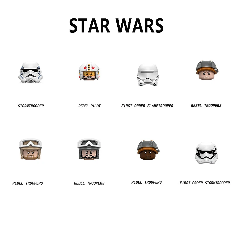 C032-039 Building Blocks Hoth Rebel Trooper Bricks Flametrooper Figures Pilot Mini Figurine Figure Assembly Giocattolo Per Bambini