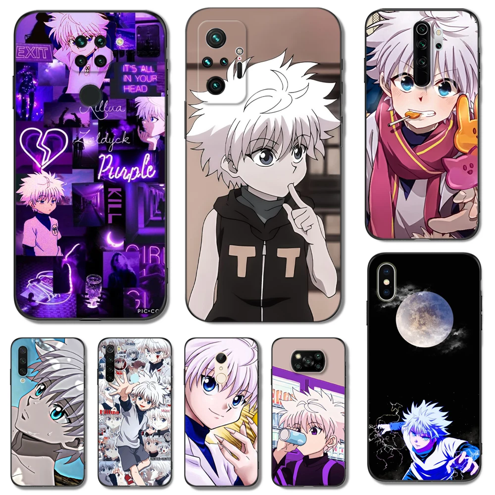 Custodia In Tpu Nero Per Xiaomi Mi 10 10T Note 10 9 A3 Lite 9T Pro Cover Hunter X Killua Zoldyck