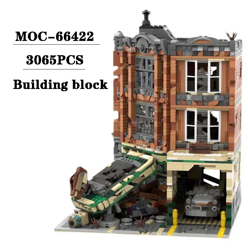 Building Block Moc-66422 Doomsday Angolo Garage Waste Scene 3065Pcs Bambini Adulti Compleanno Natale Giocattolo E Regali Decorazioni