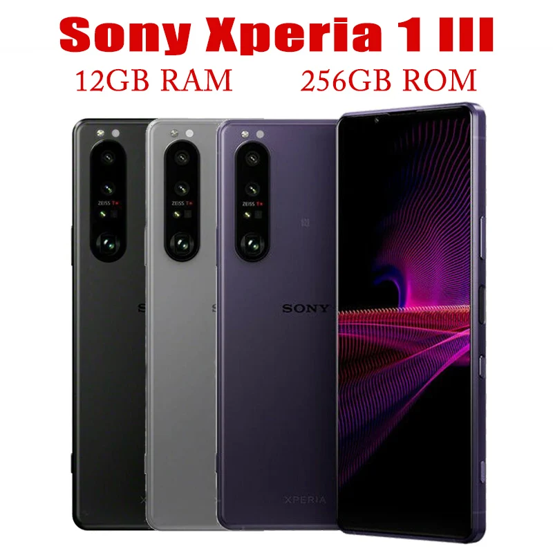 Sony Xperia 1 Iii Iii 5G Xq-Bc52/72 256Gb/512Gb 6.5 "Snapdragon 888 Triple 12Mp Dual Sim 12Gb Nfc Telefono Cellulare Sbloccato Originale